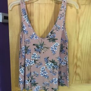 American Eagle Purple Floral Tank